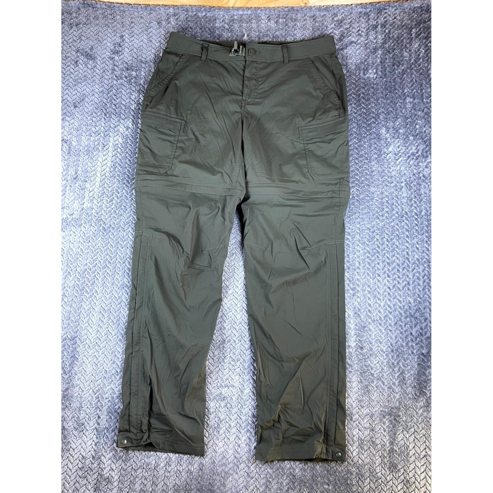 REI Co-op Sahara Convertible Pants Womens 14 Green Relaxed Straight Leg Hiking
